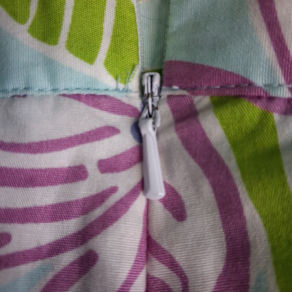 Lilly Pulitzer Floral Wide Leg Stretch Pants Blue Purple Green Tropical Resort 4 - Picture 15 of 16